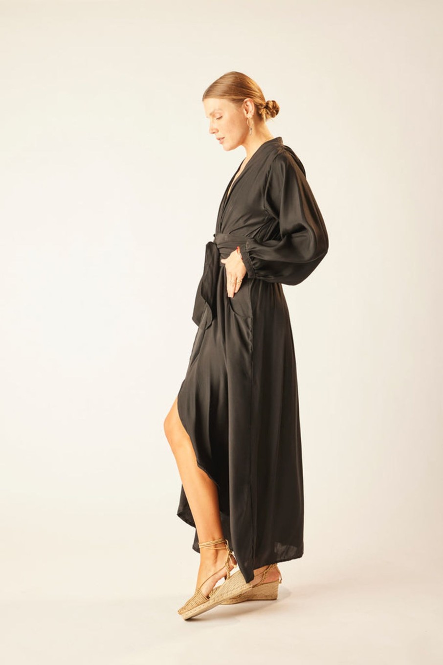 Dresses Natalie Martin Collection | Nico L/S Maxi With Sash