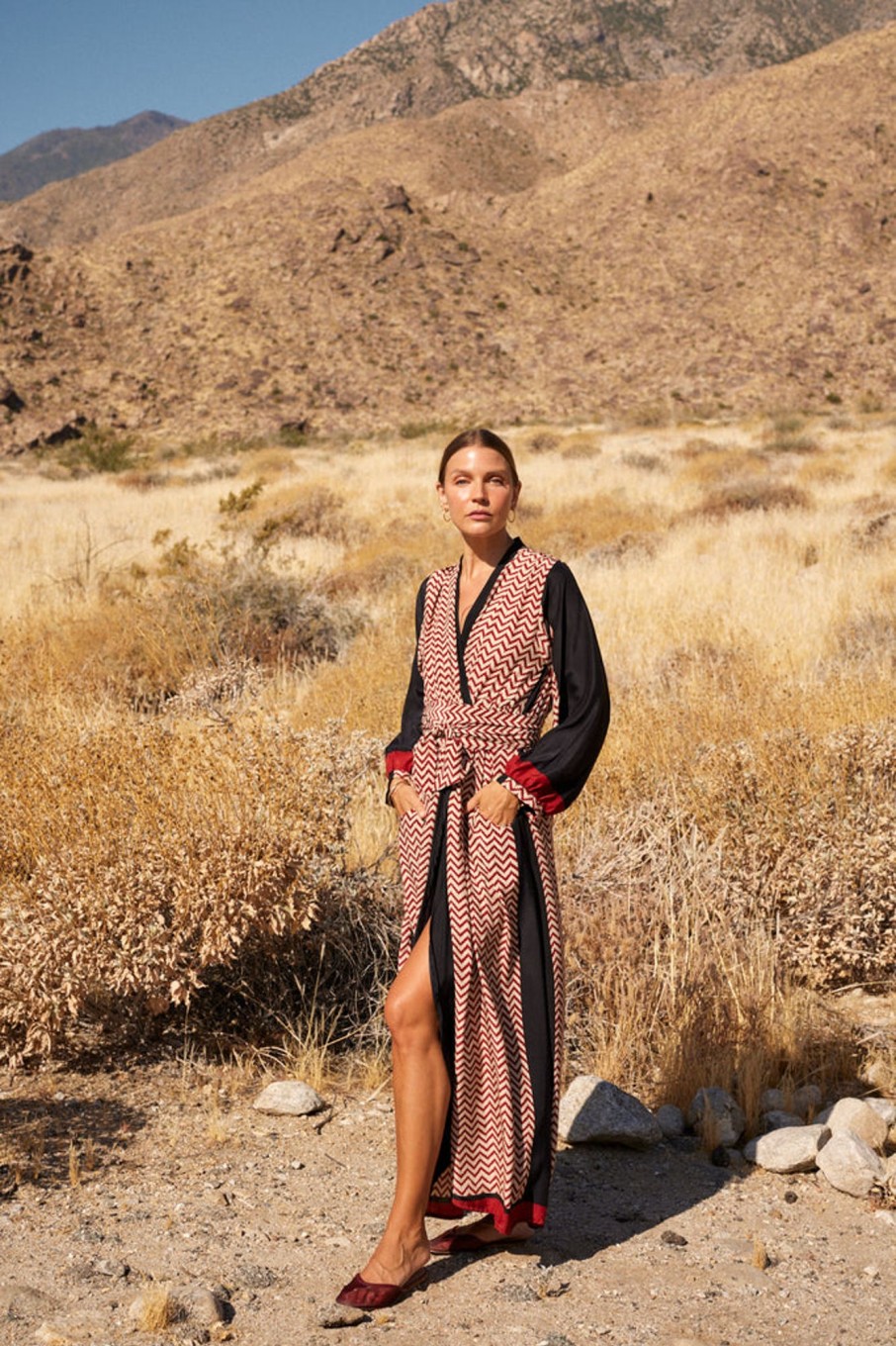 Dresses Natalie Martin Collection | Nico L/S Maxi With Sash