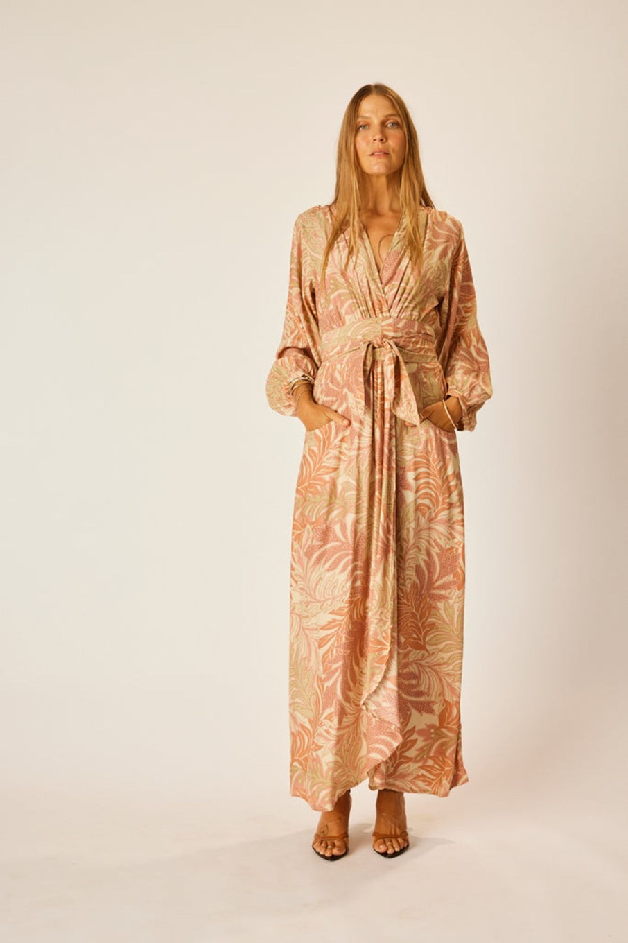 Dresses Natalie Martin Collection | Nico L/S Maxi With Sash